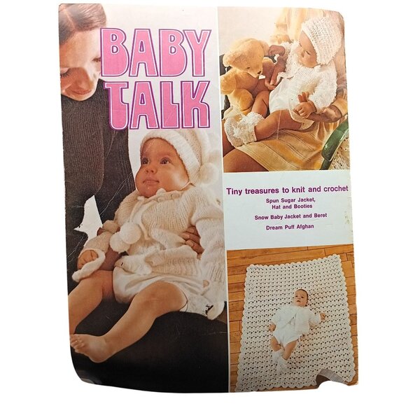 Vintage Leisure Arts Baby Talk Leaflet 4 Crochet & Knit Pattern Booklet - Picture 2 of 2